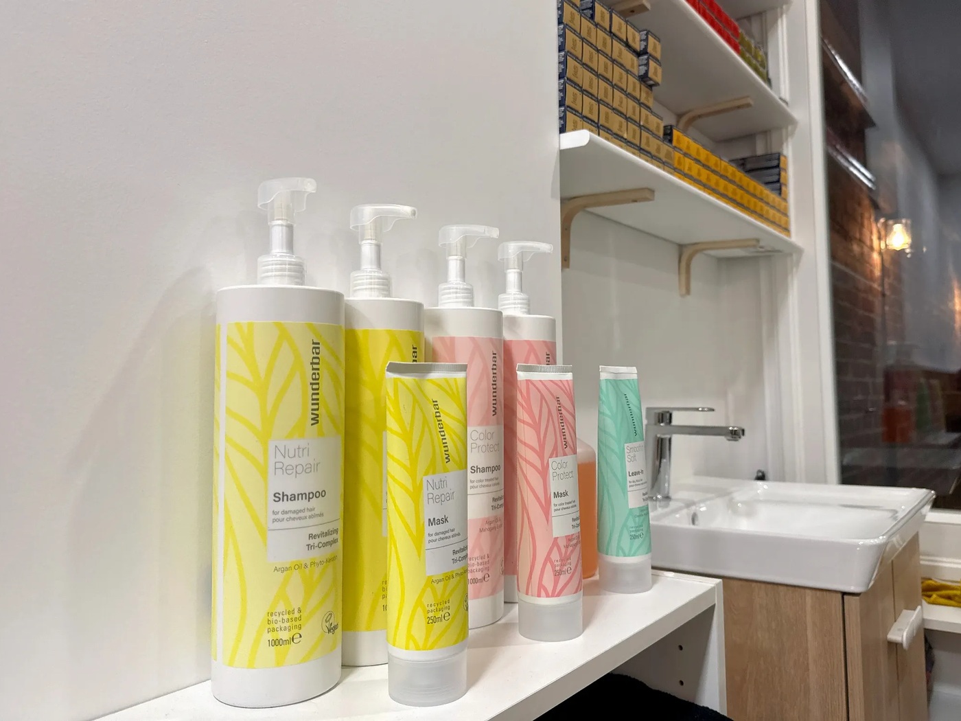 Produits capillaires Wunderbar utilisés à Atelier Niwa